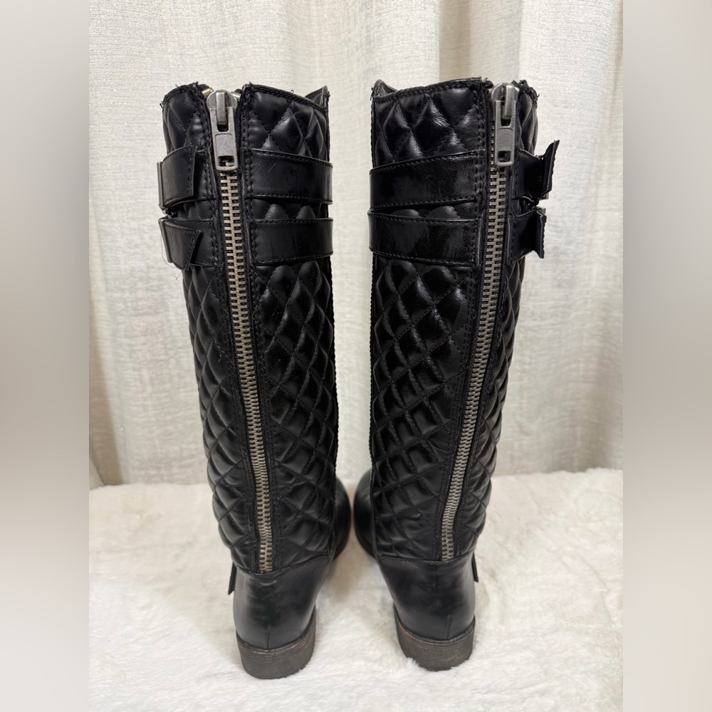 Madden Girl “Calinda” Quilted Knee-High Riding Boots – Black, Size 7.5 - Picture 8 of 9